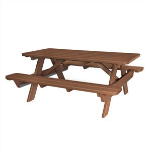 Mese de picnic cu cadru A din plastic reciclat